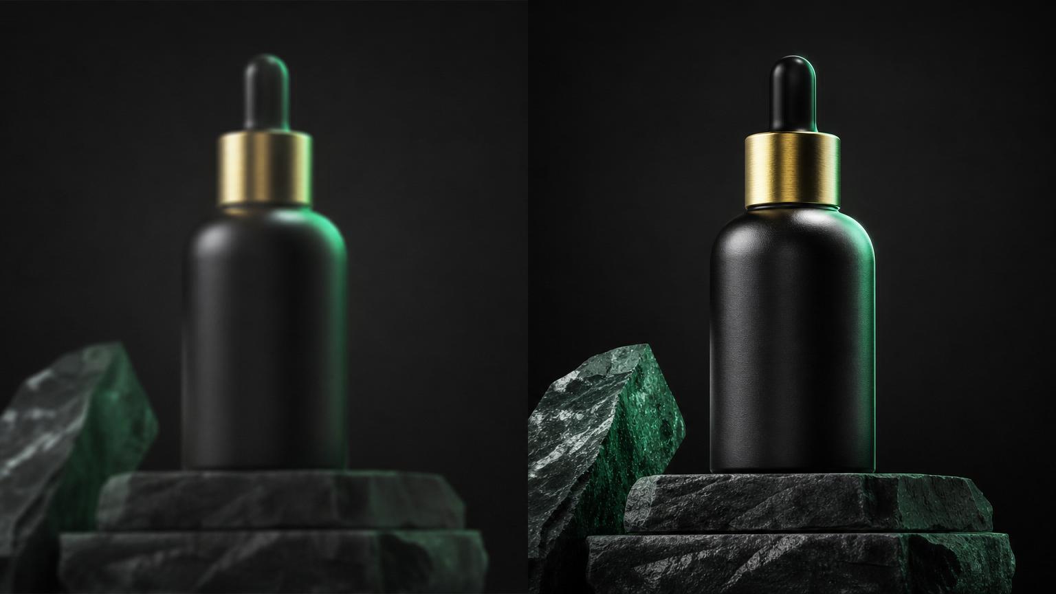 Fidelity gain on the same product shot