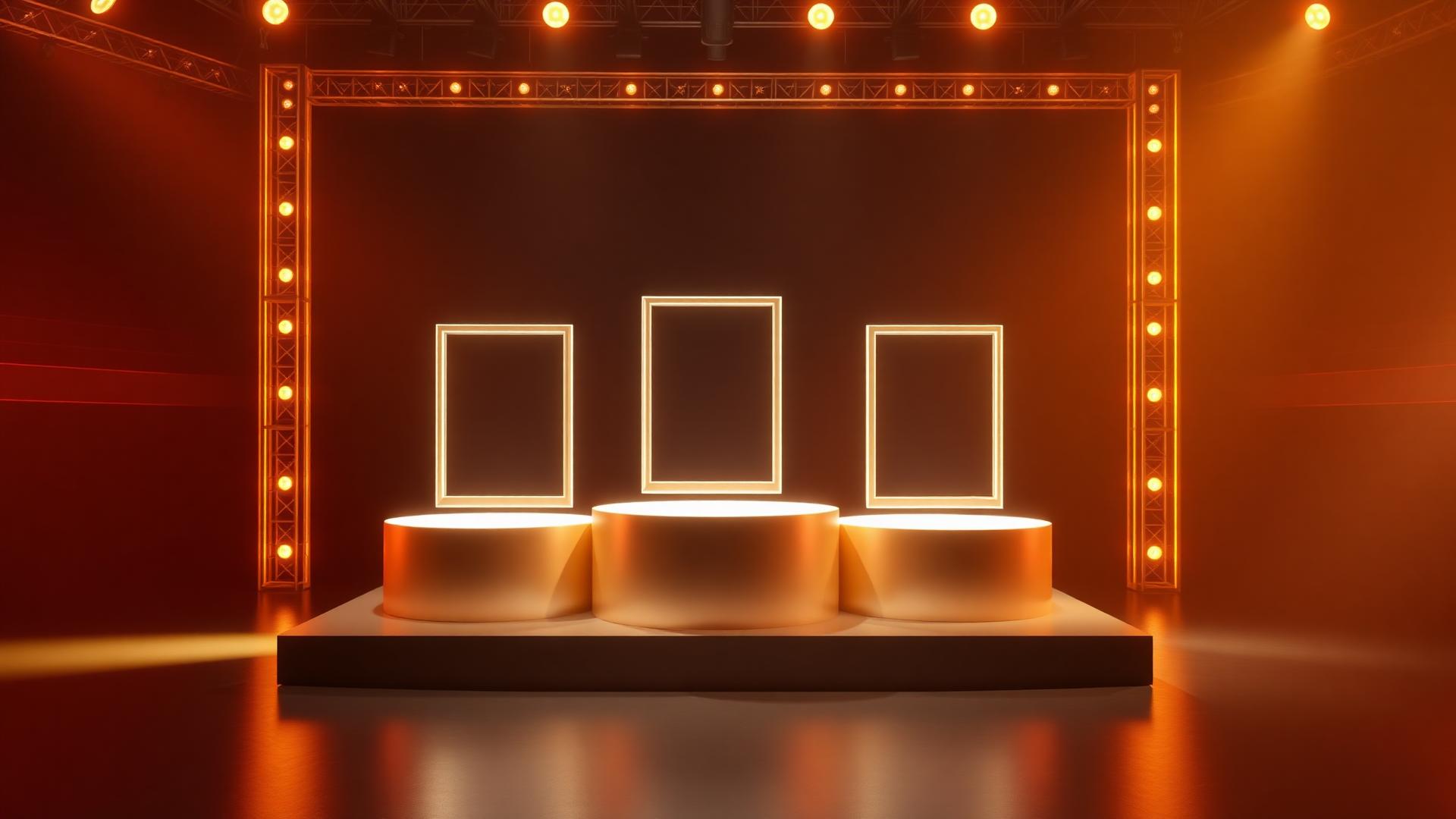 Winners podium