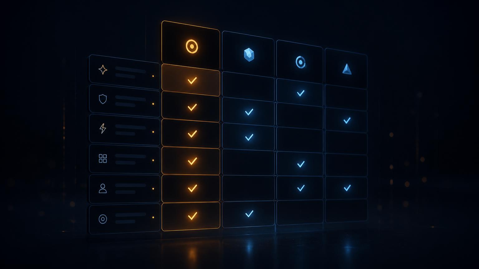 Comparison matrix of sourcing models