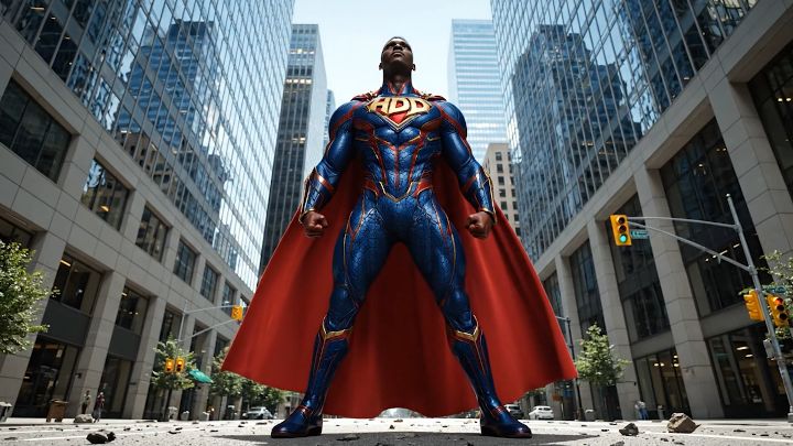 Superhero Brand Ad Concept